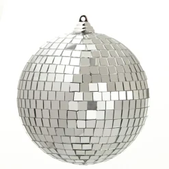 Raz 6" Or 8" Large Silver Disco Ball Christmas Ornament