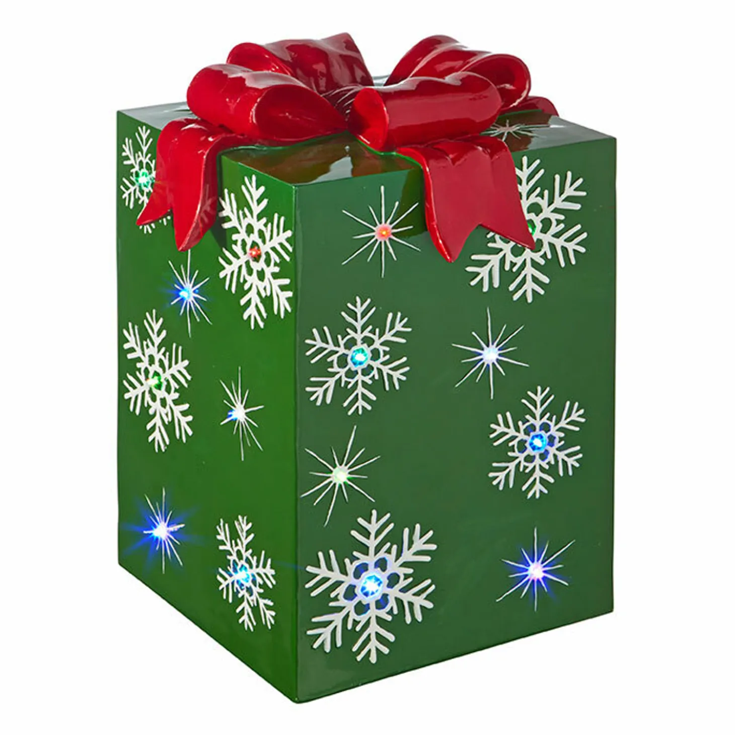 Raz 14.25" Or 21" Lighted LED Red Or Green Present Christmas Decorations