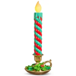 Raz 14.5" Or 17.5" Multicolor Lighted Striped Christmas Candles Decoration