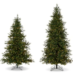 Raz 7.5' Or 9' O Tannenbaum Aspen Fir Real Feel Christmas Tree With Brilliant LED Lights