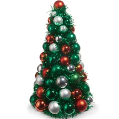 Raz 13" Or 15.5" Red And Green Ball Ornament Tree Christmas Decoration