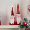 Raz 12" Painted Cone Santa Christmas Figures Set Of 2 4415571