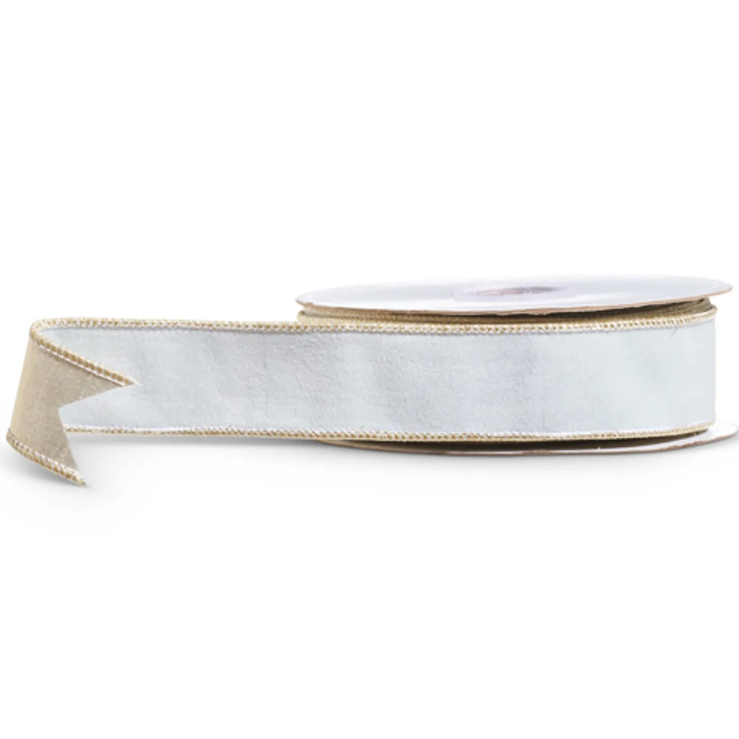 Raz 1.5" Pale Blue With Gold Trim Wired Christmas Ribbon R4427750
