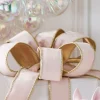 Raz 1.5" Pale Pink With Gold Trim Wired Christmas Ribbon R4427748