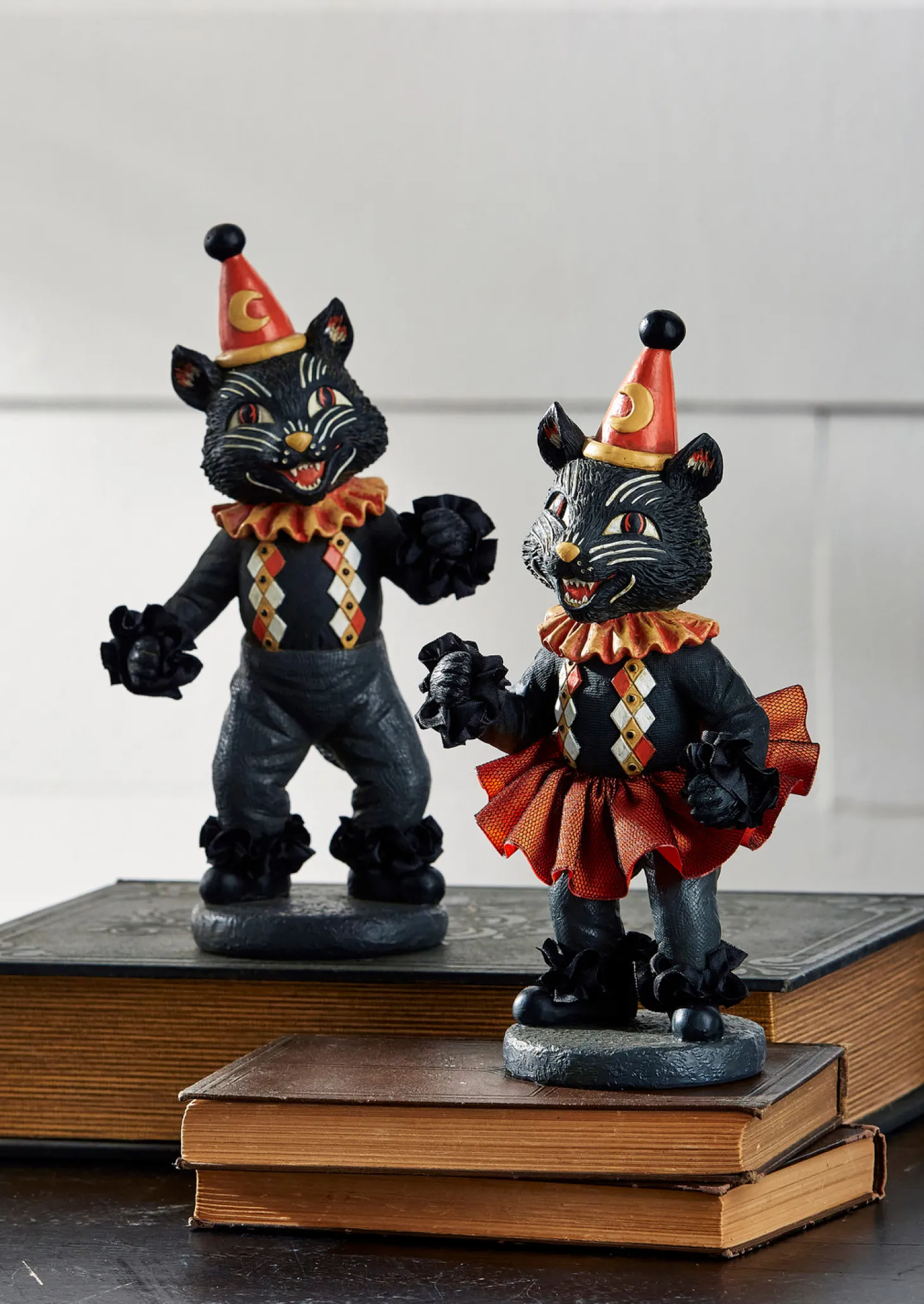 Raz 9" Party Scaredy Black Cat Halloween Figures Set Of 2 4407013