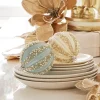 Raz 4" Pearl Beaded Glass Ball Christmas Ornament 4320039