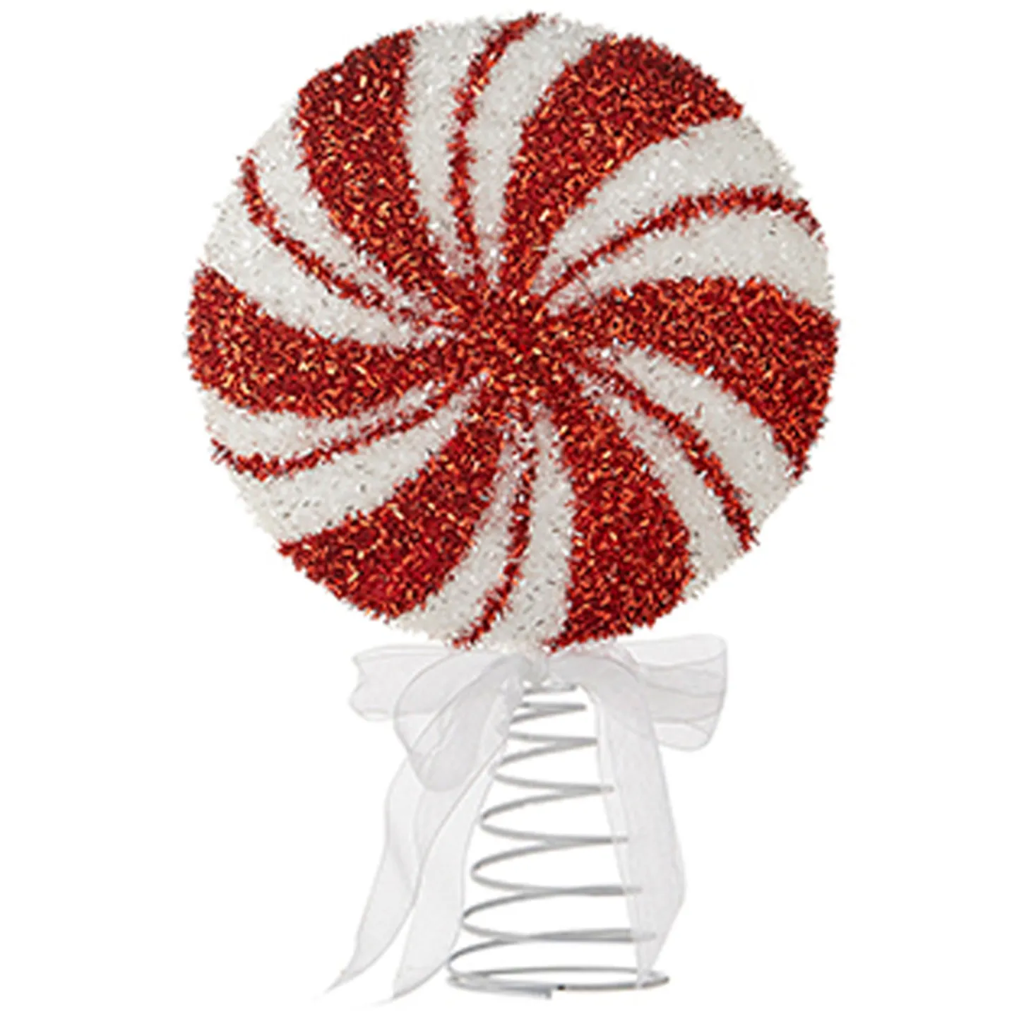 Raz 12" Peppermint Christmas Tree Topper 4216233