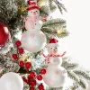 Raz 6.25" Peppermint Snowman Glass Christmas Ornament 4352876