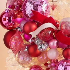 Raz 5" Pink Blown Glass Ball Or Finial Christmas Ornament 4424648