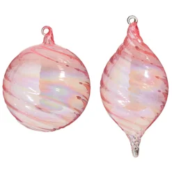 Raz 5" Pink Blown Glass Christmas Ornament 4324512