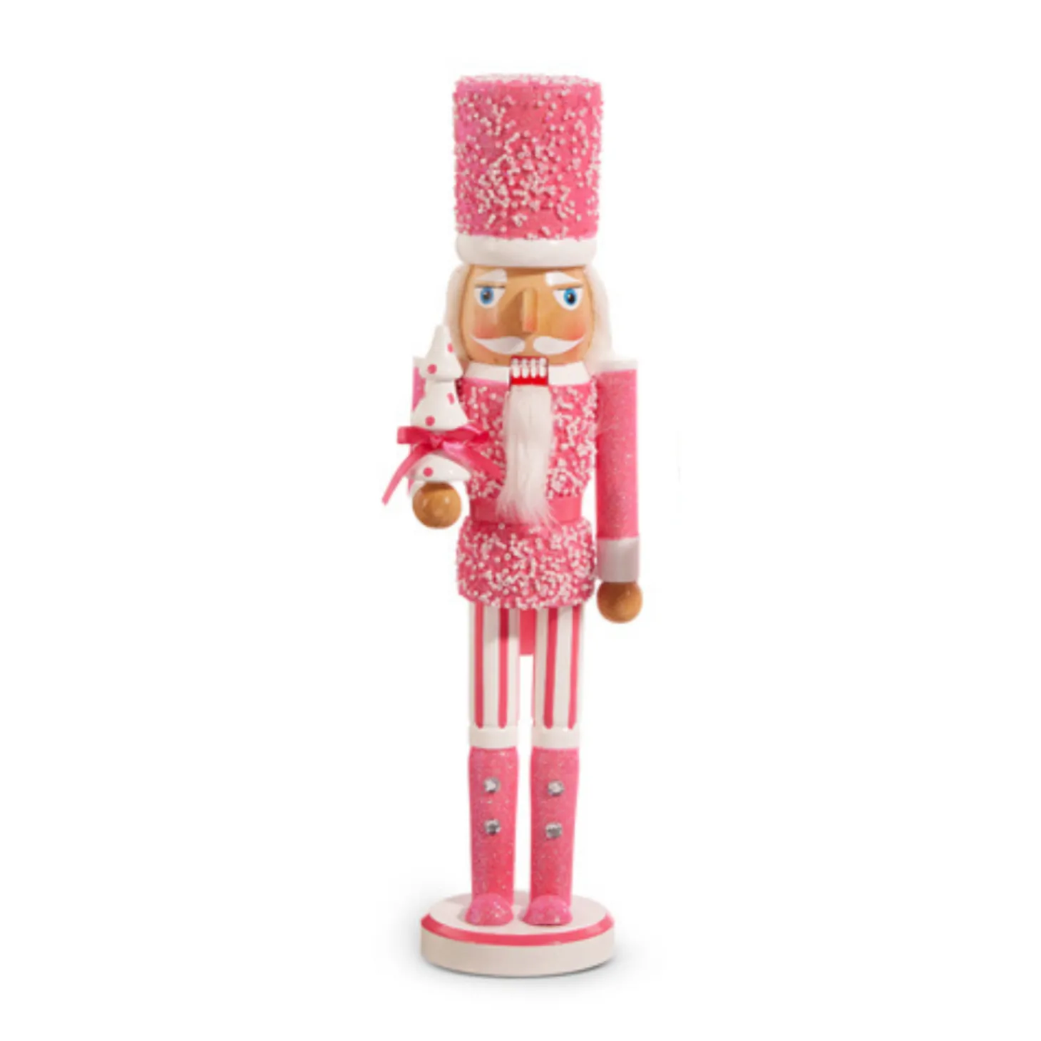 Raz 15.5" Pink Christmas Nutcracker Figure 4422827
