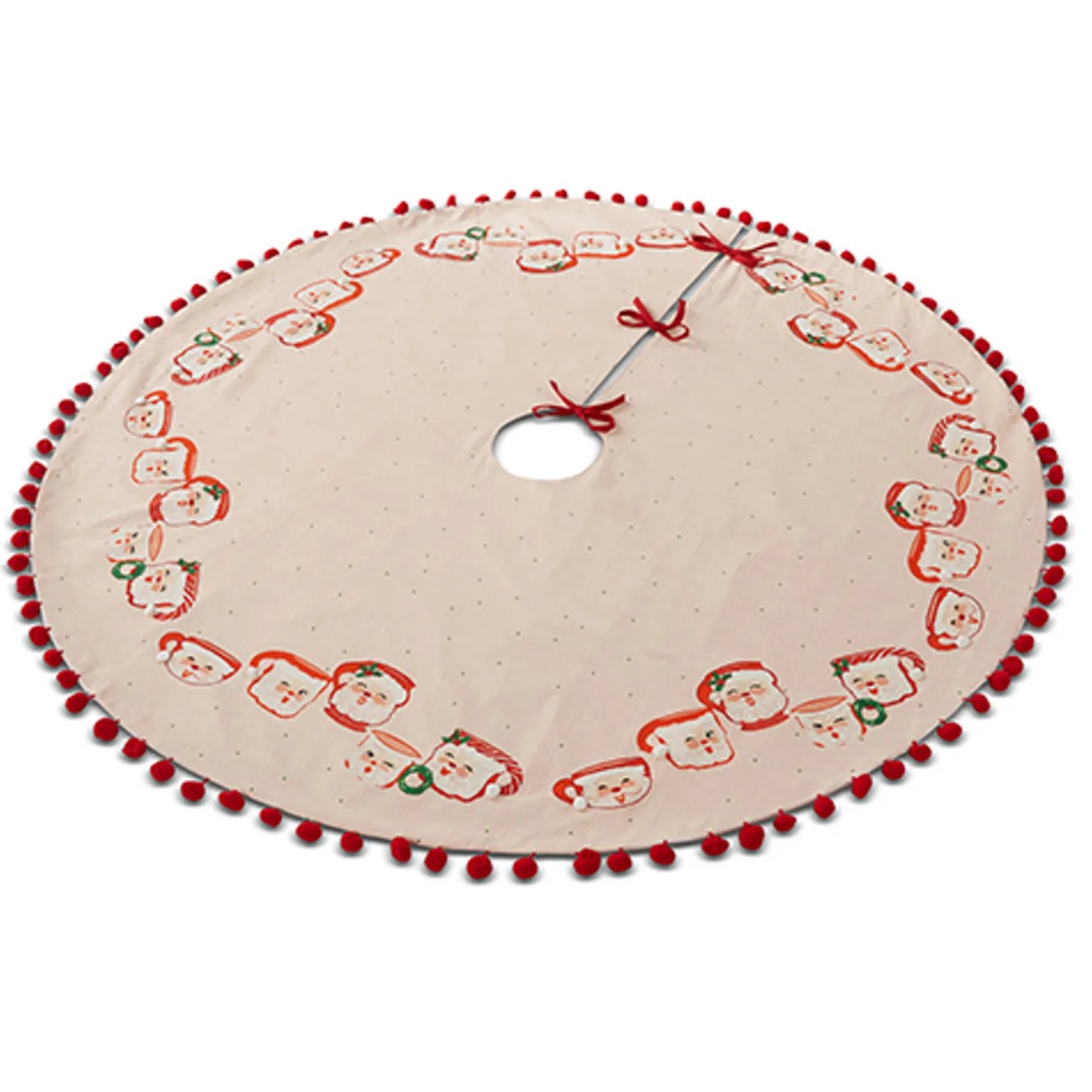 Raz 52" Pink Santa Mug Christmas Tree Skirt 4319327