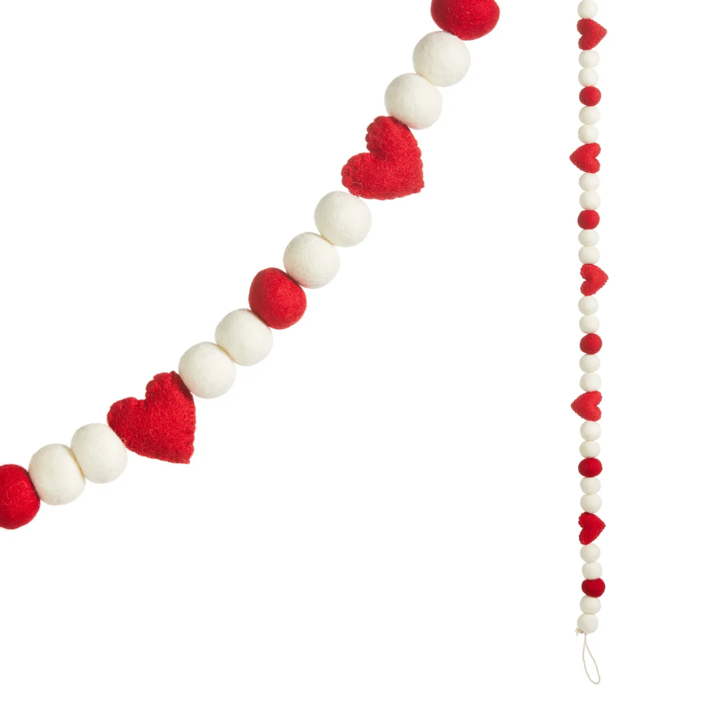 Raz 6' Pom And Heart Felt Christmas Tree Garland G4371776