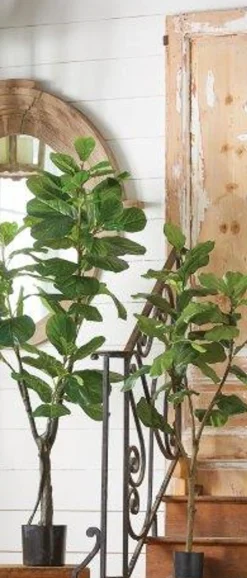 Raz 54" Potted Fiddle Leaf Fig Artificial Tree Decoration 3902097