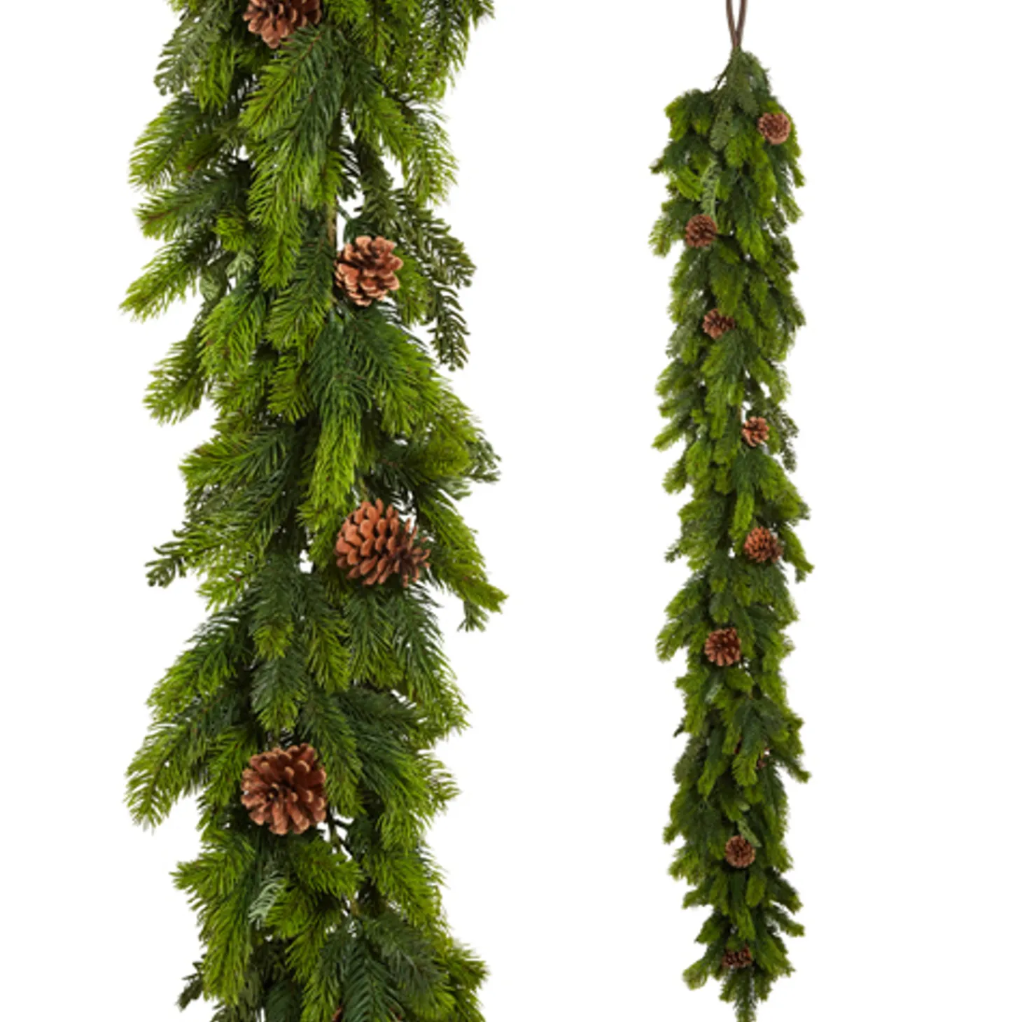 Raz 5.5' Real Feel Pine And Mini Pinecone Christmas Garland G4441751