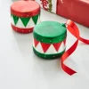 Raz 3.5" Red And Green Drum Glass Christmas Ornament 4322900
