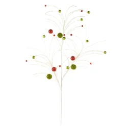 Raz 42" Red And Green Glitter Ball Christmas Tree Spray F4302500