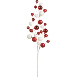 Raz 31" Red And White Ball Christmas Spray F4302305