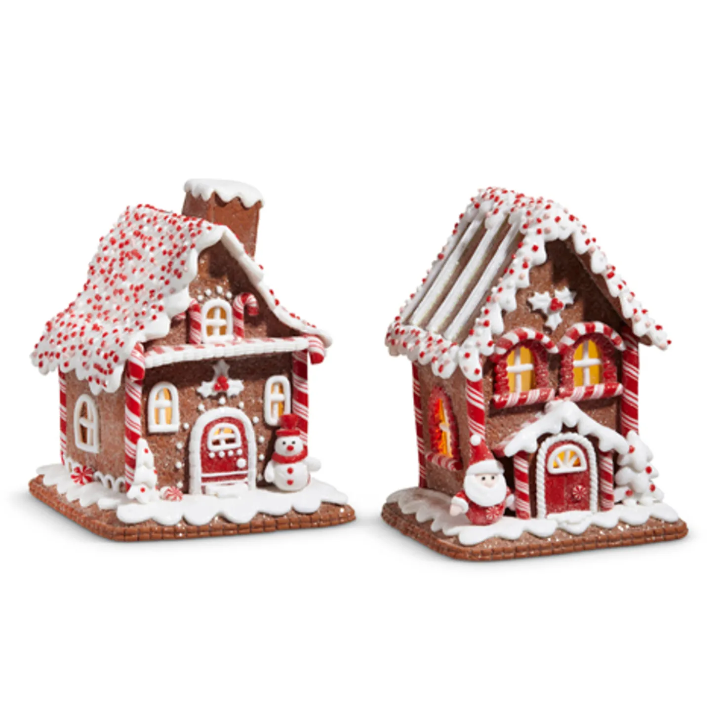 Raz 7" Red And White Peppermint Gingerbread House Christmas Decoration 4416280