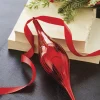 Raz 9.5" Red Drop Glass Christmas Ornament 4224637