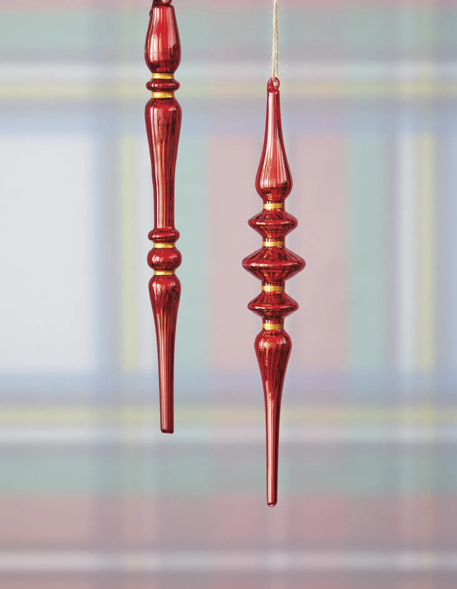Raz 9.25" Red Finial Glass Christmas Ornament 4220893