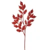 Raz 29" Red Glittered Holly Leaf Christmas Tree Spray F4441749