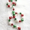 Raz 6' Red, Green, And White Ball Ornament Christmas Garland G4206802