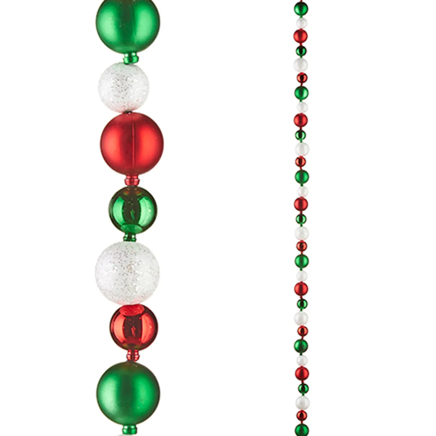 Raz 6' Red, Green, And White Ball Ornament Christmas Garland G4206802