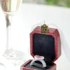 Raz 3" Red Marry Me Engagement Ring Glass Christmas Ornament 4053124