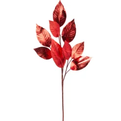 Raz 34.5" Red Metallic Leaf Christmas Tree Spray F4310301
