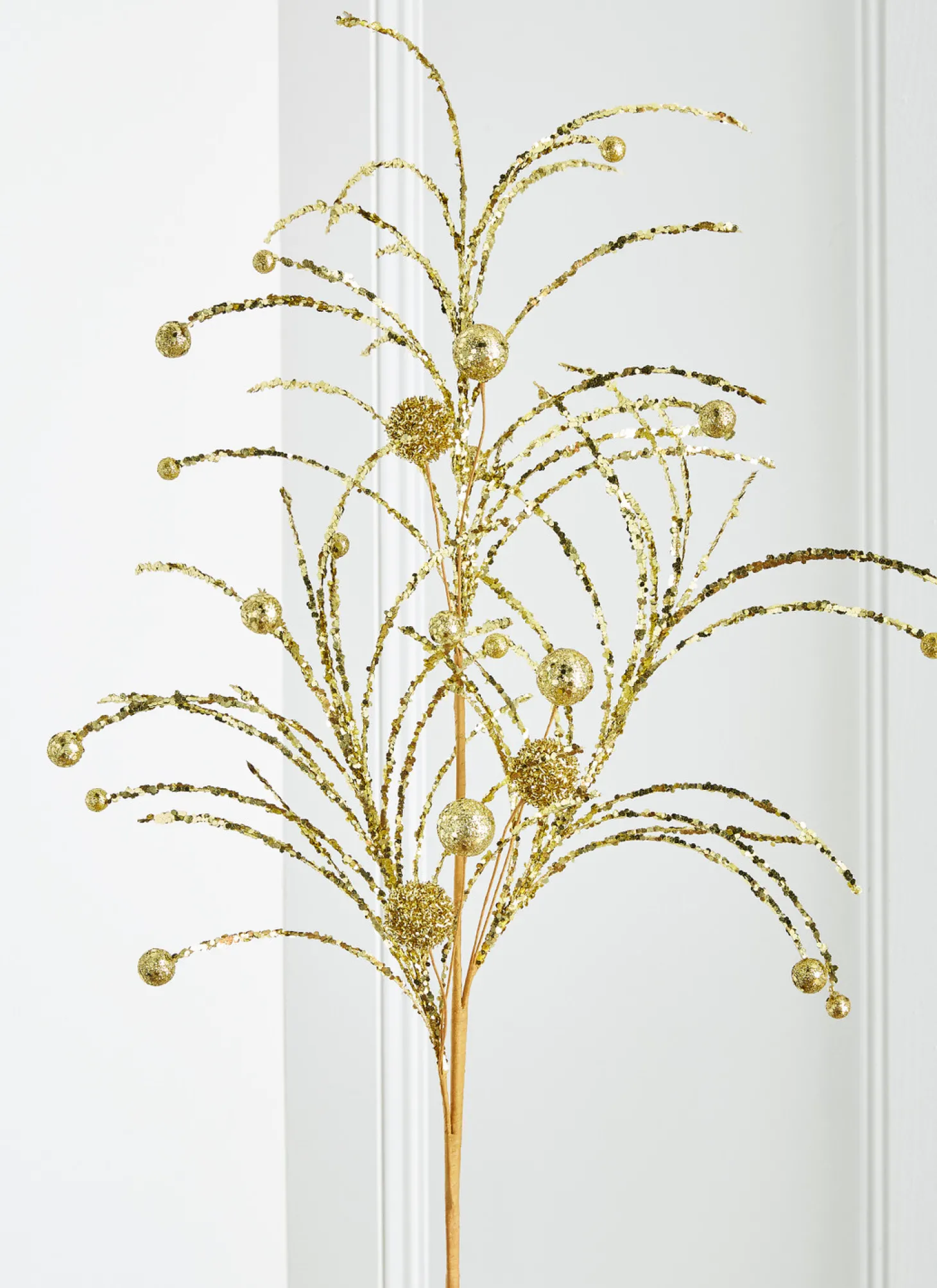 Raz 42" Red Or Gold Glittered Ball Christmas Spray