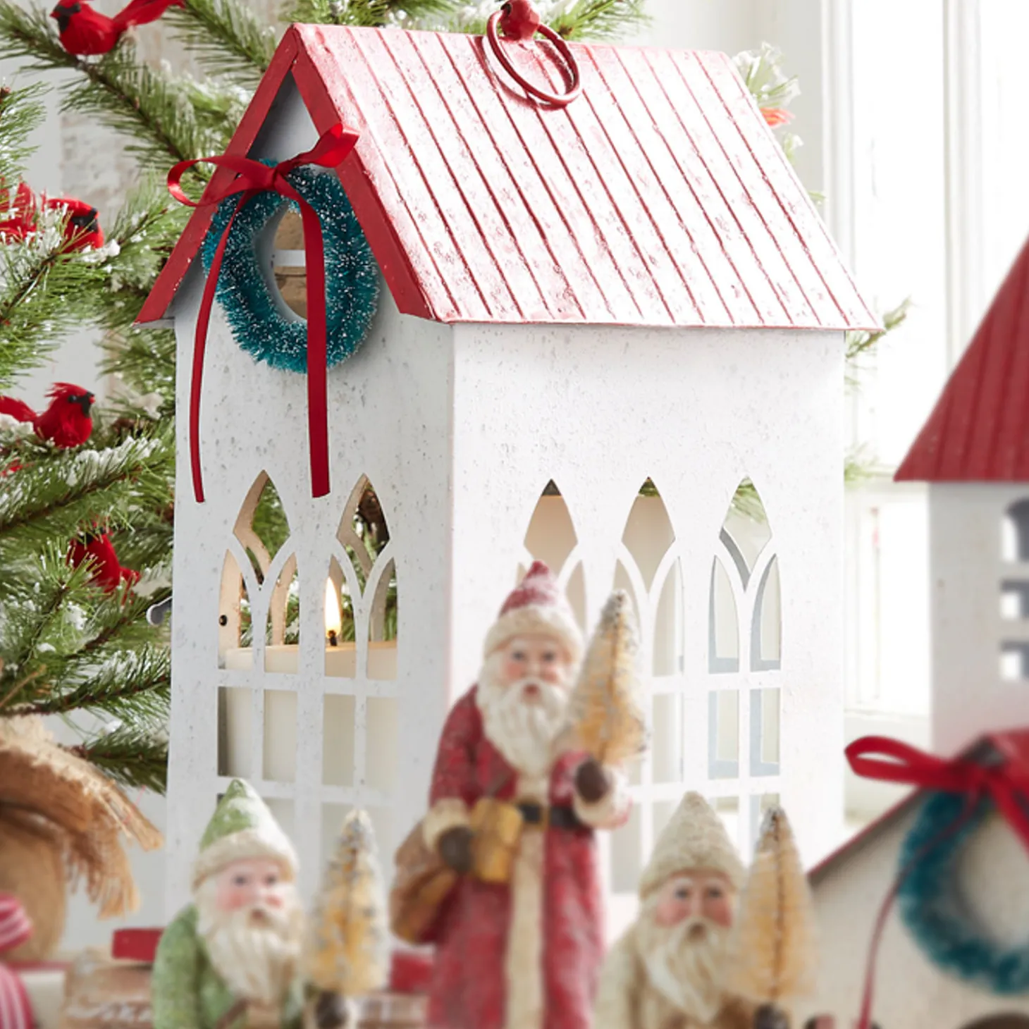 Raz 13.5" Red Roof House Christmas Decoration 4312336