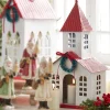 Raz 16.75" Red Roof Metal Church Christmas House 4312335