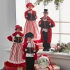 Raz 17.75" Red, White, And Black Carolers Family Christmas Decoration 4322101