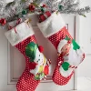 Raz 19" Retro Christmas Stocking Santa Or Snowman 4416274