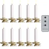 Raz 4" Set Of 10 Clip-On Lighted Christmas Tree Candles With Remote 4324036
