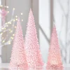 Raz 15.5" Set Of 3 Lighted Pink Christmas Trees 4416231
