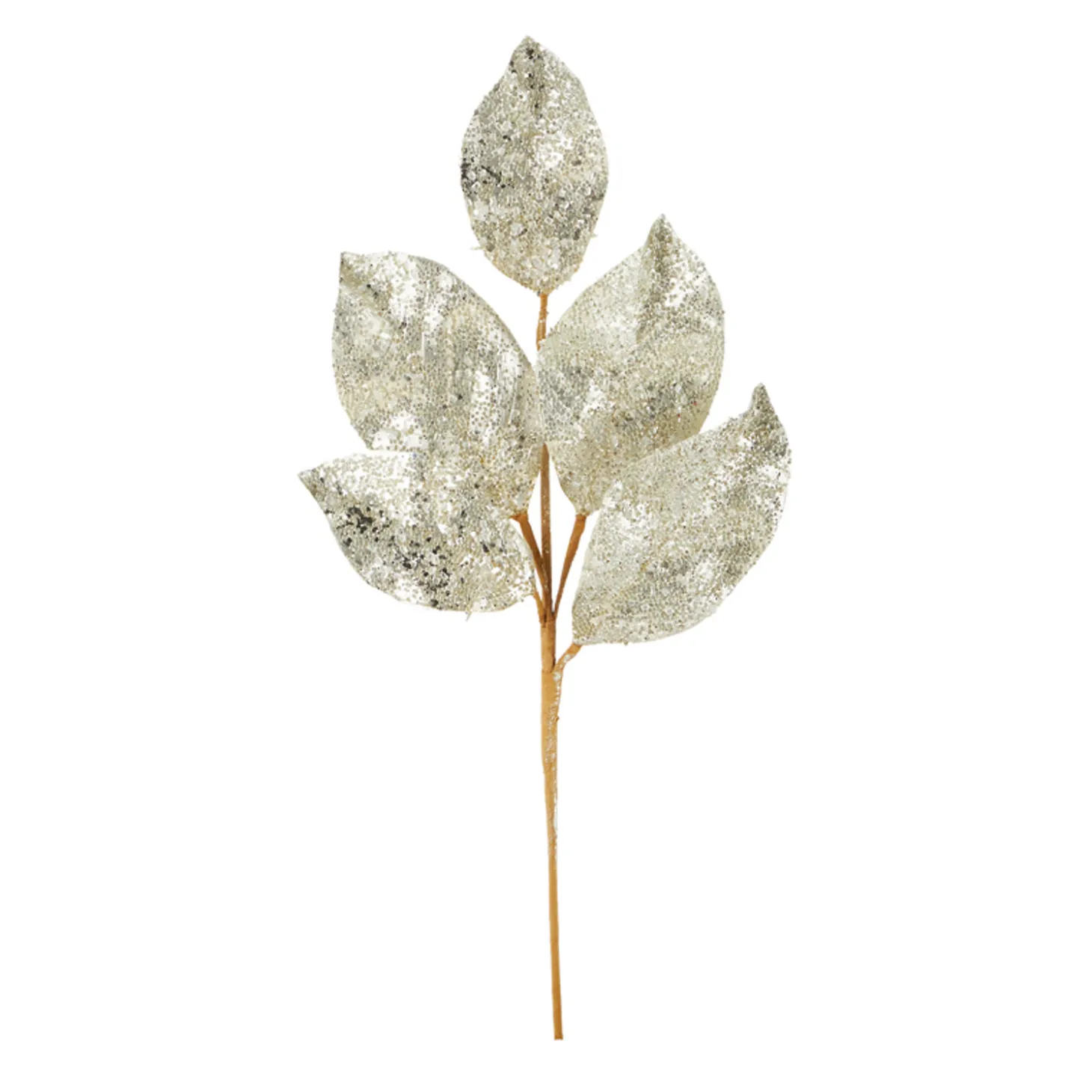 Raz 24" Silver Or Gold Beaded Metallic Leaf Christmas Spray F4106650