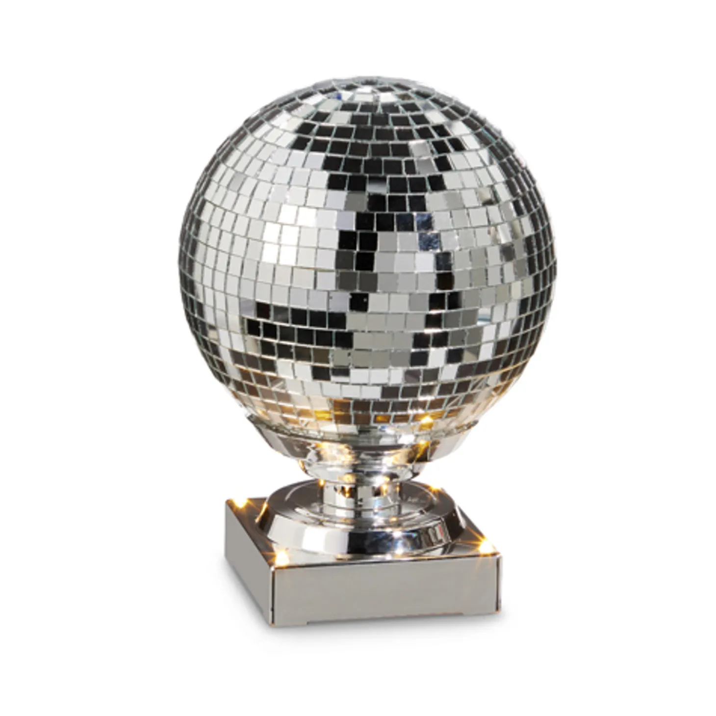 Raz 7.75" Silver Or Pink Animated Spinning Disco Ball Christmas Decoration