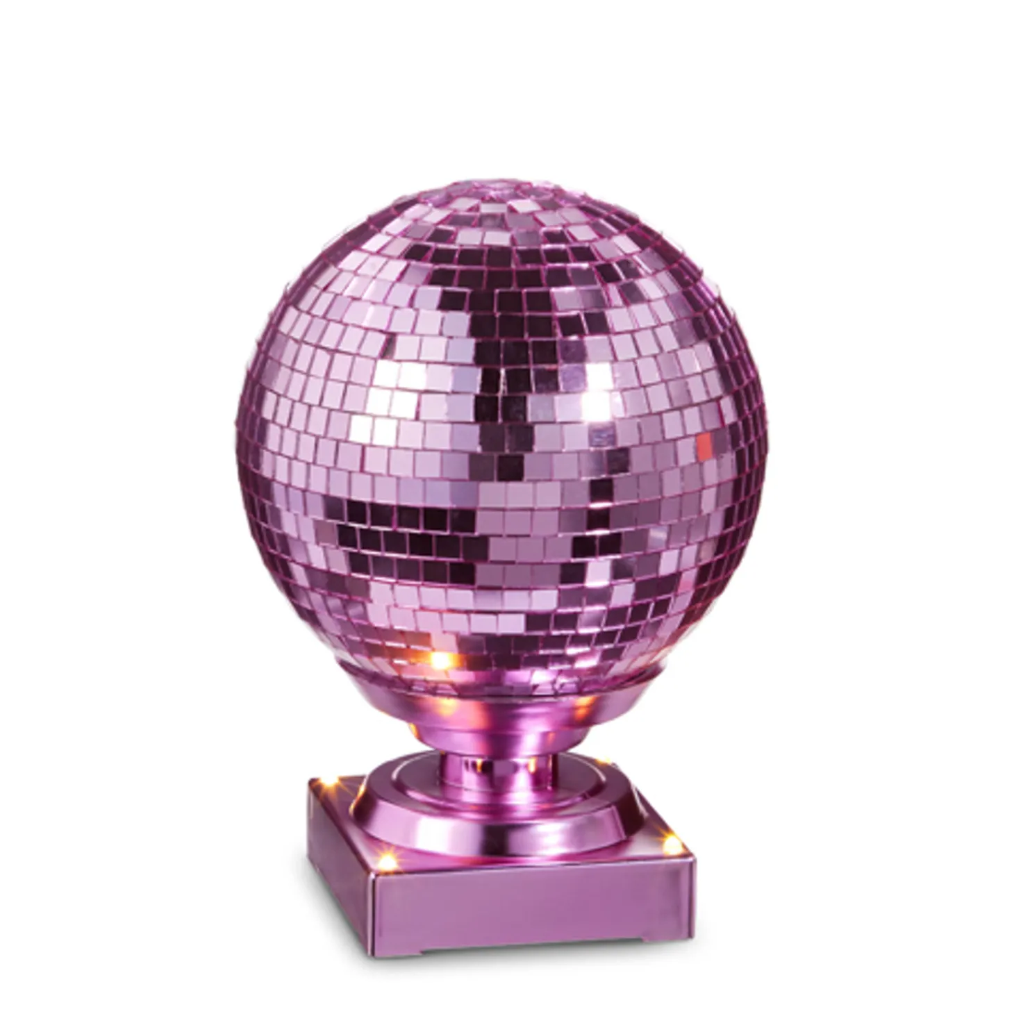 Raz 7.75" Silver Or Pink Animated Spinning Disco Ball Christmas Decoration