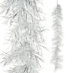 Raz 6' Silver Tinsel Garland G4302376