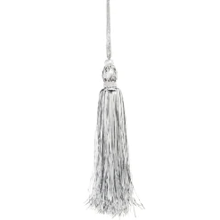 Raz 11" Silver Tinsel Tassel Christmas Ornament 4316136