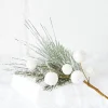 Raz 20" Snowball And Greenery Christmas Tree Pick F4206702