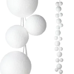 Raz 5.5' Snowball Ball Christmas Garland G4116126