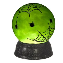 Raz 6" Spider Web Lighted Globe Halloween Decoration 4019116