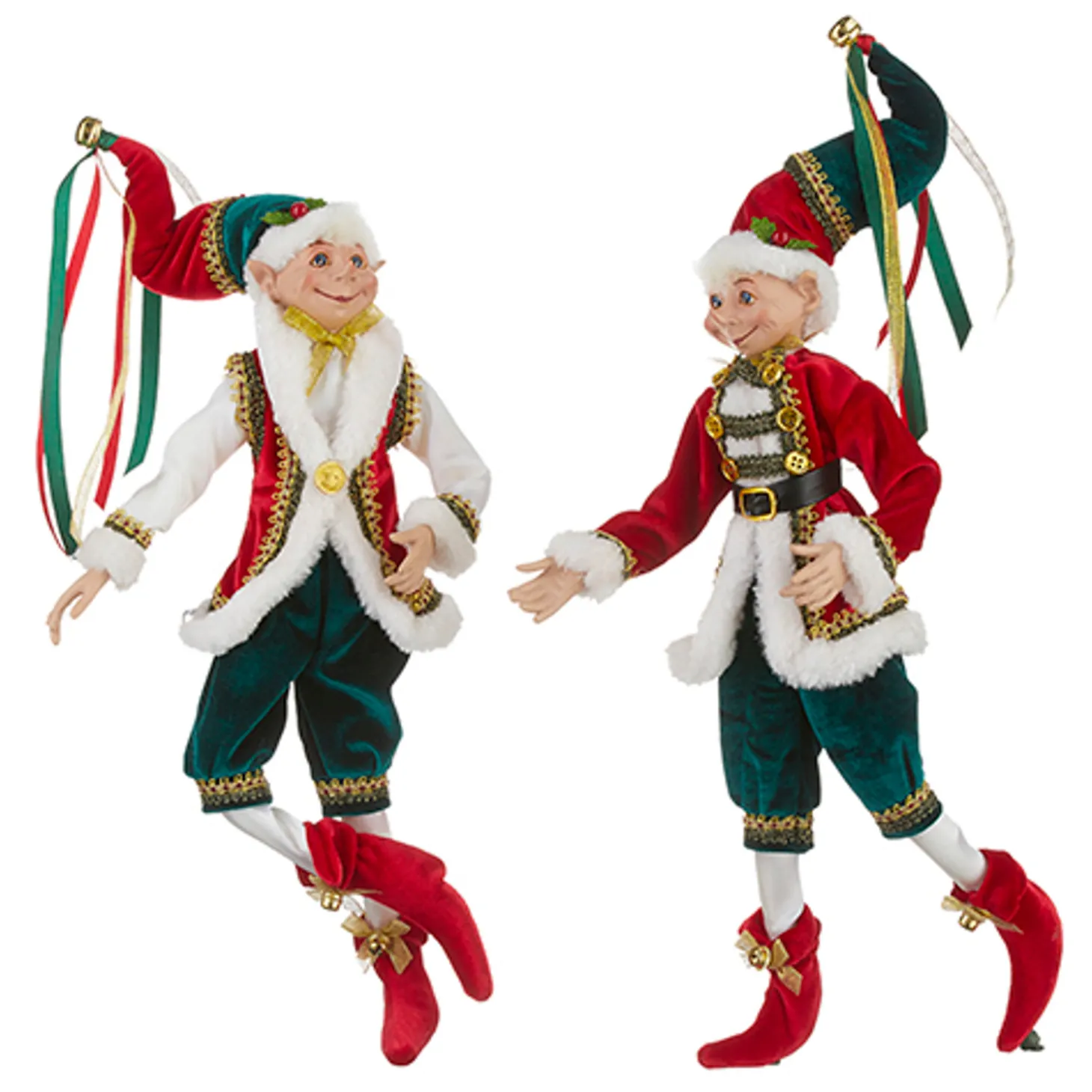 Raz 16" Traditional Posable Elf Christmas Figure 4202309