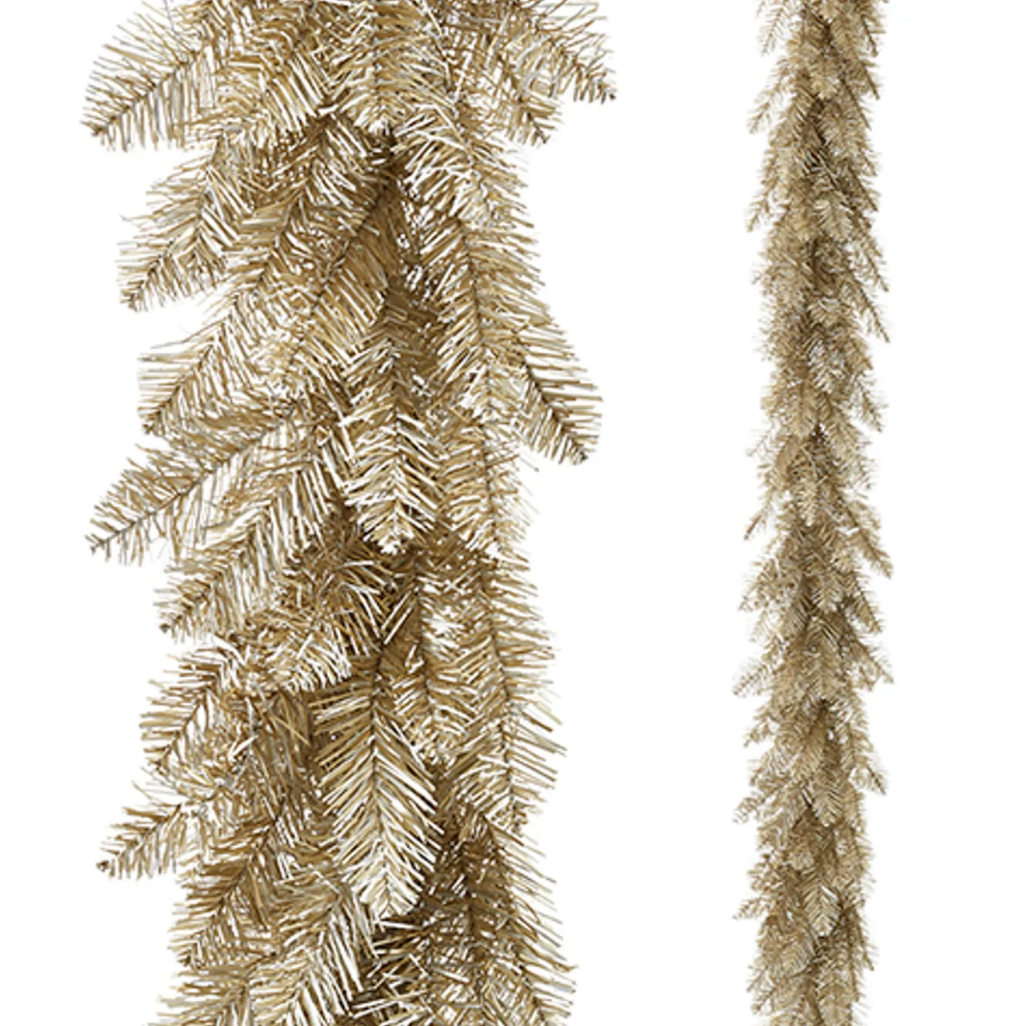 Raz 6' Unlit Champagne Gold Tinsel Christmas Garland G4247051