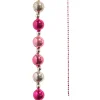Raz 6' Vintage Pink And Silver Ball Ornament Christmas Tree Garland G4419031