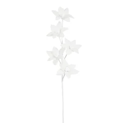 Raz 25" White Felt Poinsettia Christmas Tree Spray F4306768