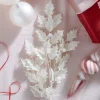 Raz 29" White Glittered Holly Christmas Tree Spray F4322740